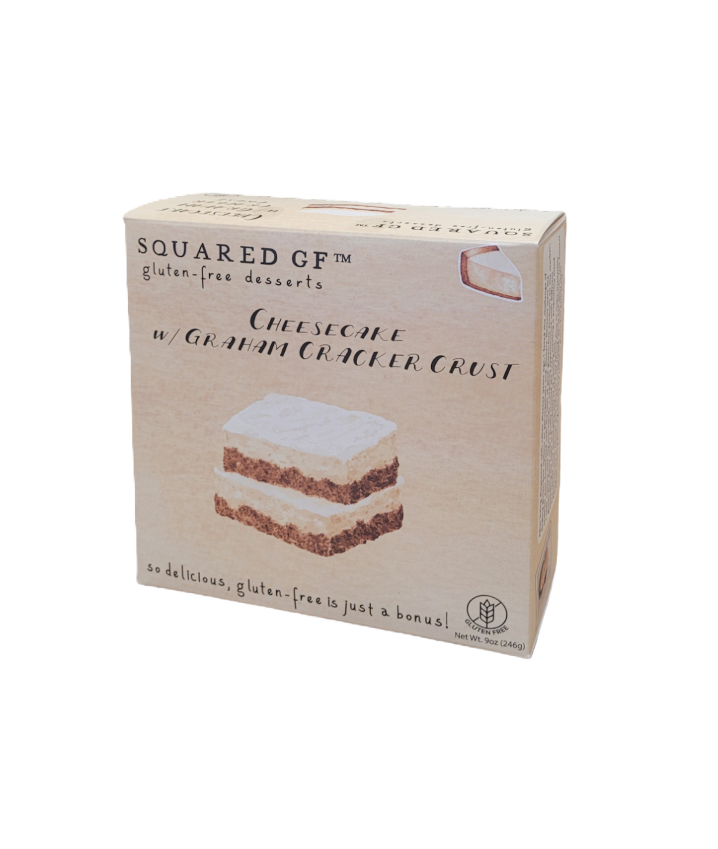Gluten Free Cheesecake Squares - 9 Square Box