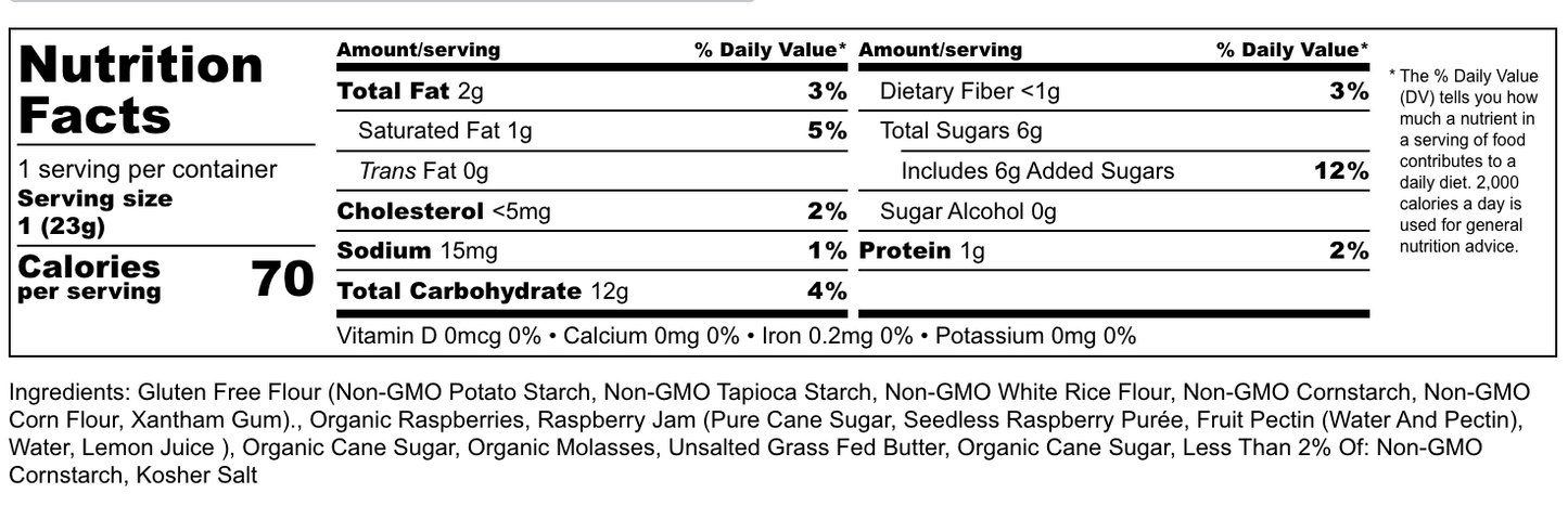 Raspberry Crumble Squares (4 pack)