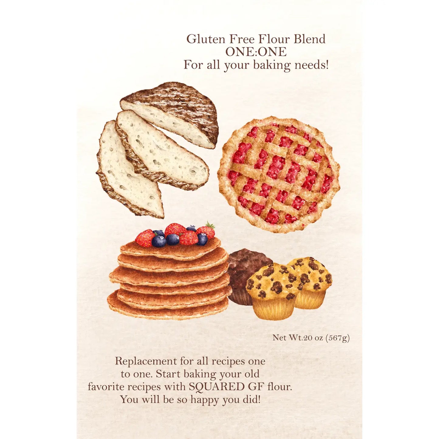 Gluten Free Flour Blend One to One replacement.