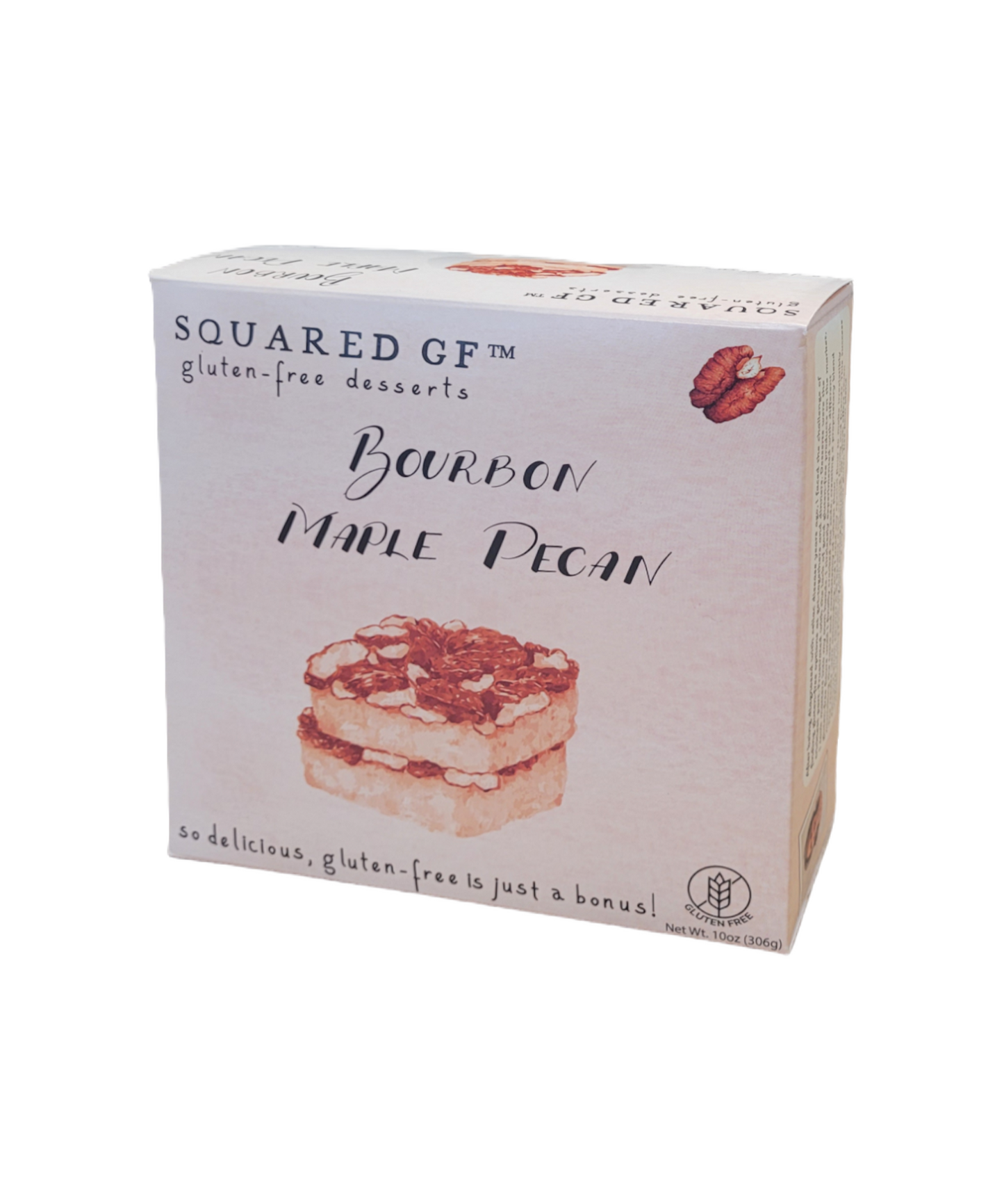 Gluten Free Bourbon Pecan Squares - 9 Square Box