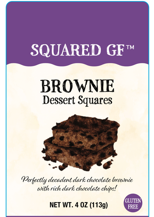 Dark Chocolate Chip Brownie Squares (4 pack)